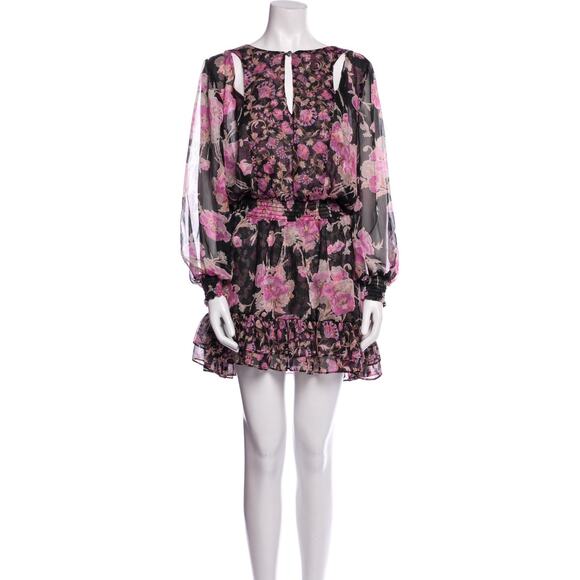 Misa Los Angeles Irina Floral Print Dress - S - Black